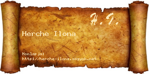 Herche Ilona névjegykártya